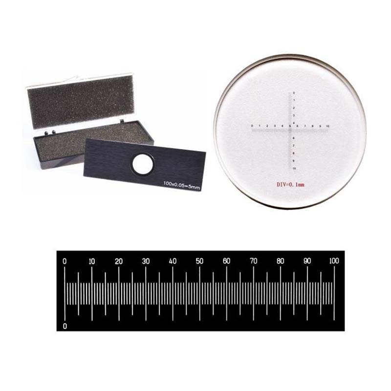 Microscope Ruler Stage Optical Ocular Micrometer Reticle Precision Ocular Micrometer Microscope ...